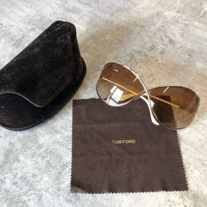 Tom Ford Miranda 68mm oversized sunglasses.